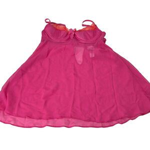 La Senza Pink babydoll chemise slip lingerie